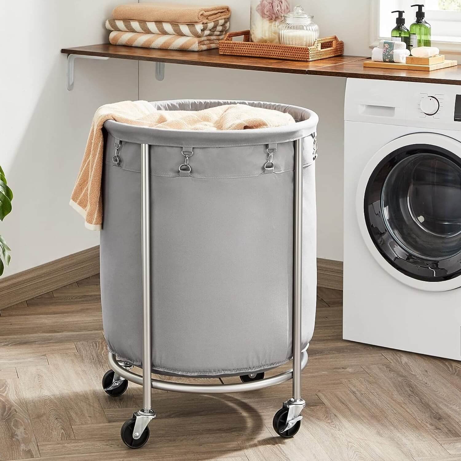 Heavy Duty Rolling Laundry Basket