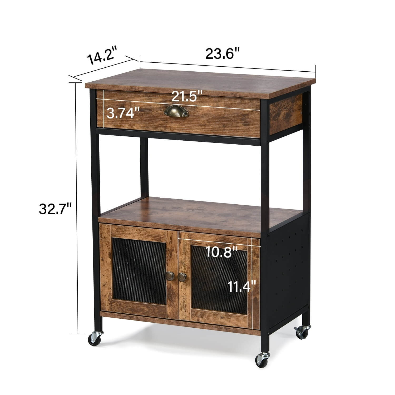 Coffee Bar Cart with Storage