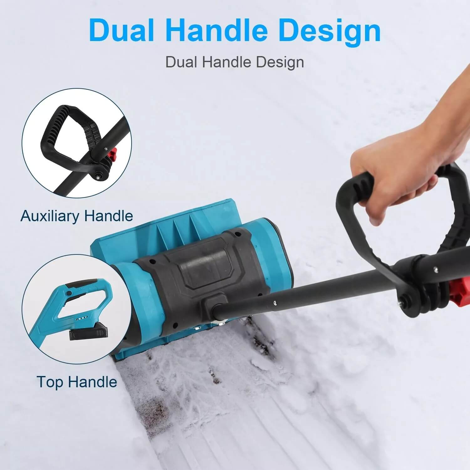 10 inches Cordless Snow Shovel with 2 Batteries