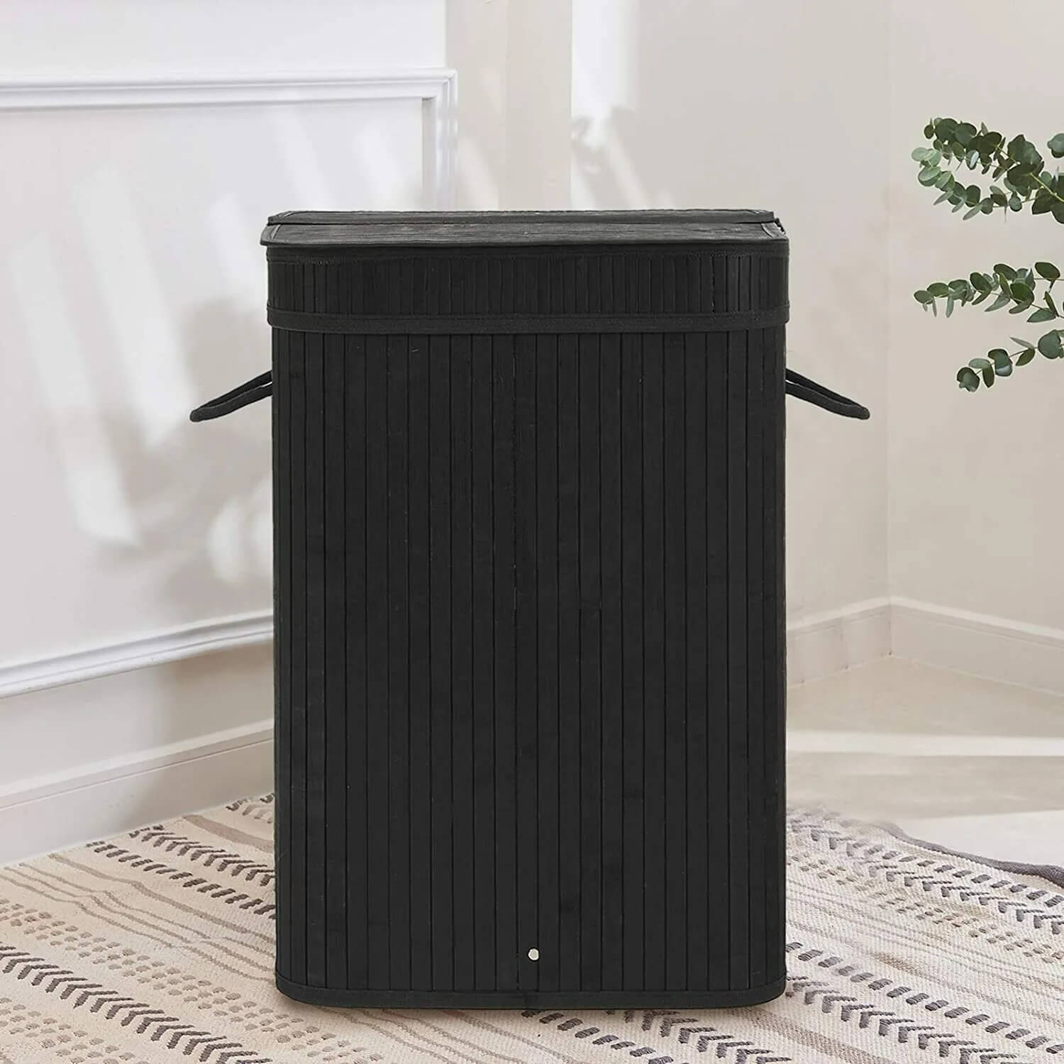 Eco-Friendly Bamboo Laundry Hamper with Lid