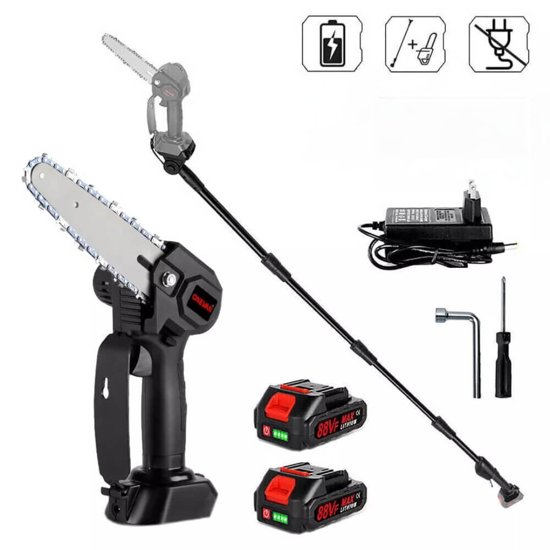 2 in 1 Cordless Chainsaw with Pole Saw