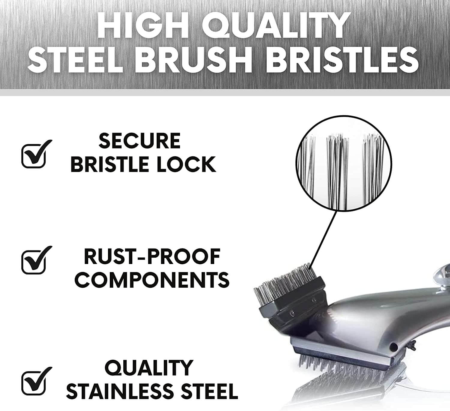 Stainless Steel BBQ Cleaning Brush - LINWEY - Best Stainless Steel BBQ Cleaning Brush