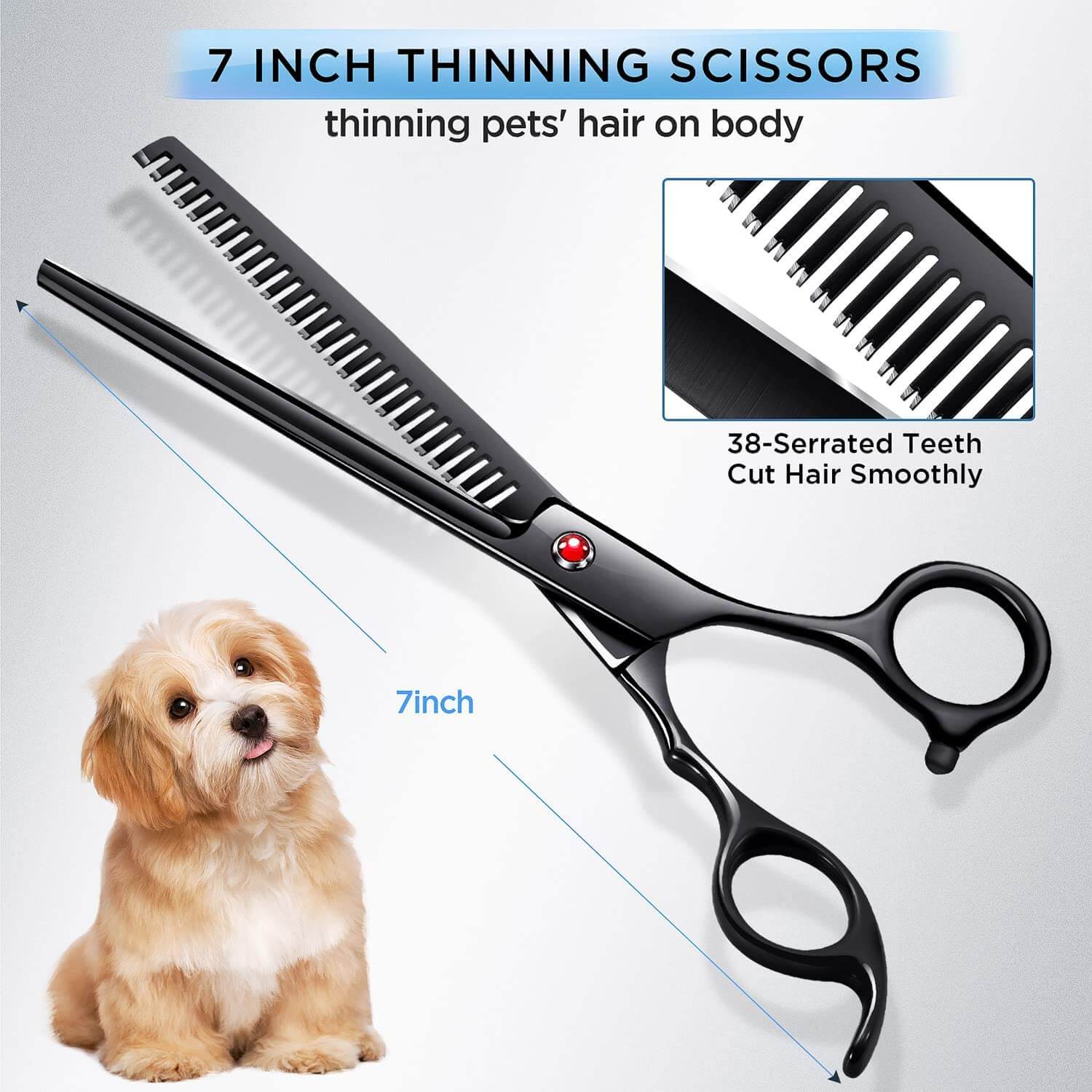 6 in 1 Professional Pet Grooming Scissors Kit - LINWEY - Best 6 in 1 Professional Pet Grooming Scissors Kit