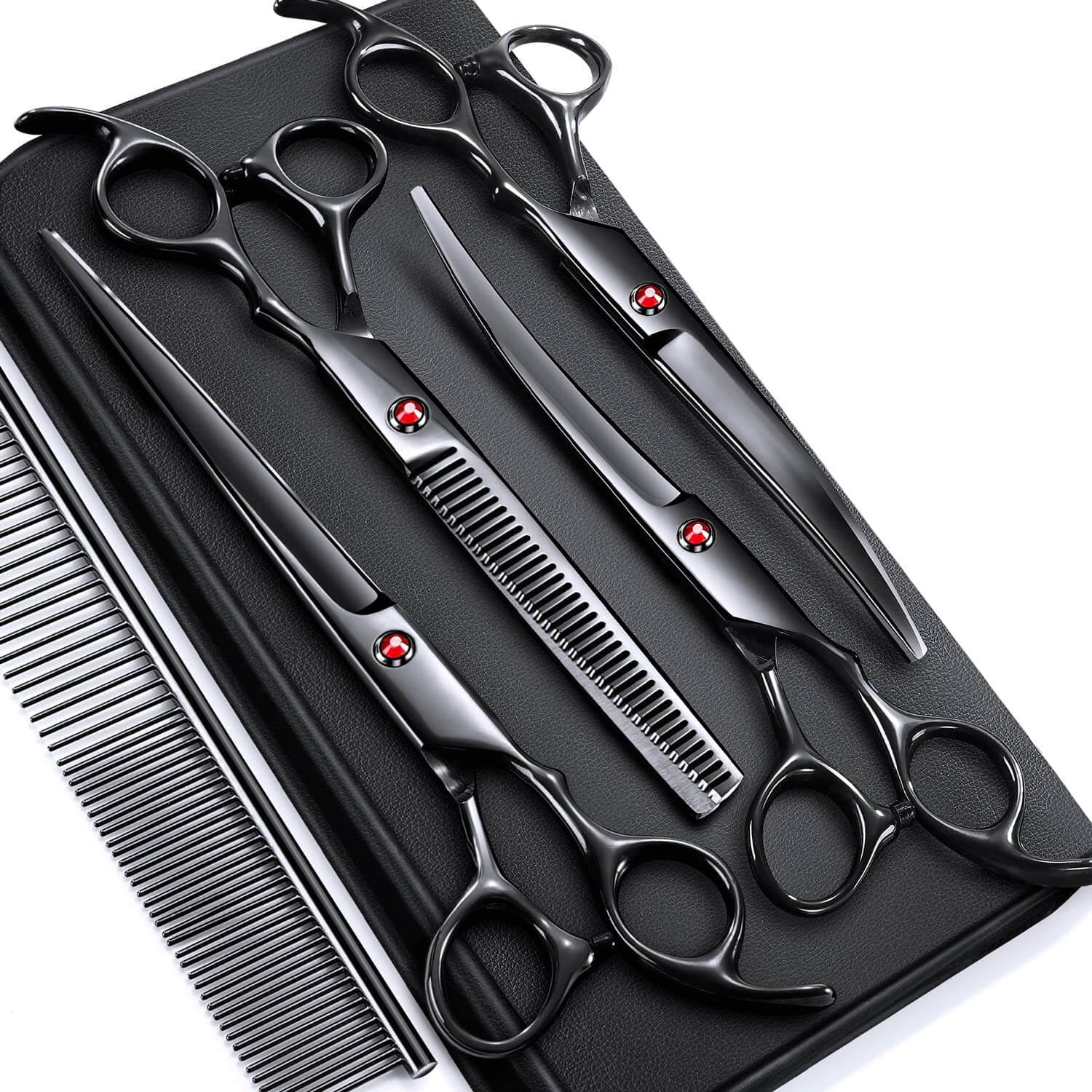 6 in 1 Professional Pet Grooming Scissors Kit - LINWEY - Best 6 in 1 Professional Pet Grooming Scissors Kit