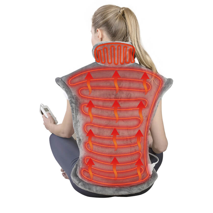 Electric Heating Pad for Neck, Shoulders and Back - LINWEY - Best Electric Heating Pad for Neck, Shoulders and Back