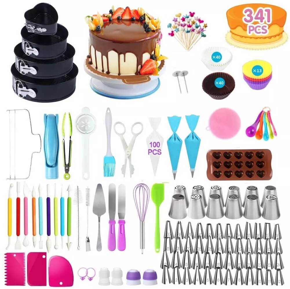 Professional Cake Decorating Supplies Kit for Beginners - LINWEY - Best Professional Cake Decorating Supplies Kit for Beginners