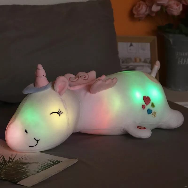 3D Light Up Unicorn Pillow Plush - LINWEY - Best 3D Light Up Unicorn Pillow Plush